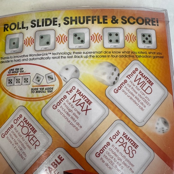 Hasbro Electronic Yahtzee Flash 4 Fast Action Games Poker Play Wild Dice 2011 - Picture 9 of 13